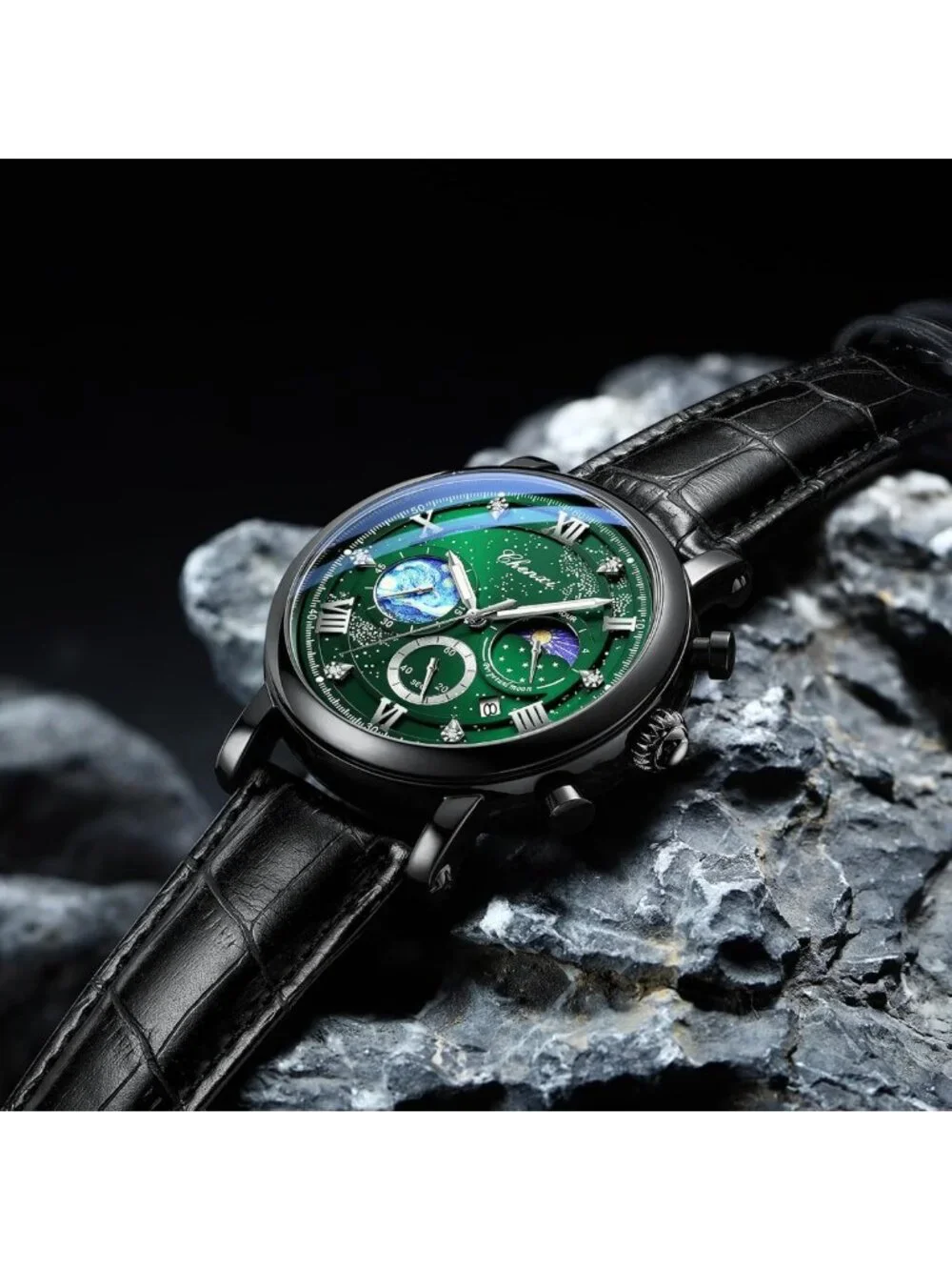 Stylish Men's Chronograph Analog Watch | Classic Business Dress Leather